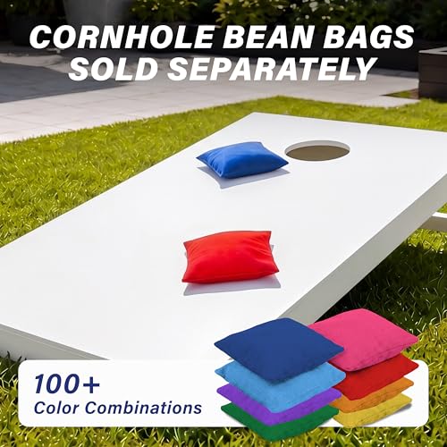 Wooden Cornhole Boards Set 4ft x 2ft Regulation Size with Carrying Case - No Bean Bags