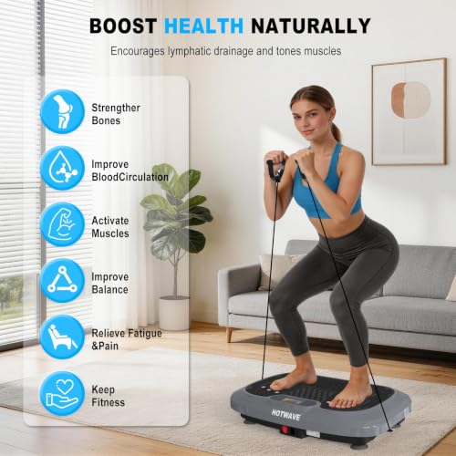 Vibration Plate Exercise Machine for Home Gym - Hotwave Gray