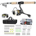 6.9FT Carbon Fiber Fishing Pole Combo Set with Reel Accessories & Bag
