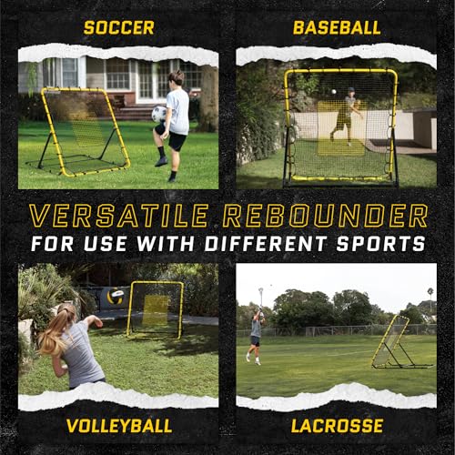 Fielding Trainer - Baseball, Softball & Volleyball Rebounder Net with 3 Return Angles - Portable Practice Aid (Variation of THIS listing)