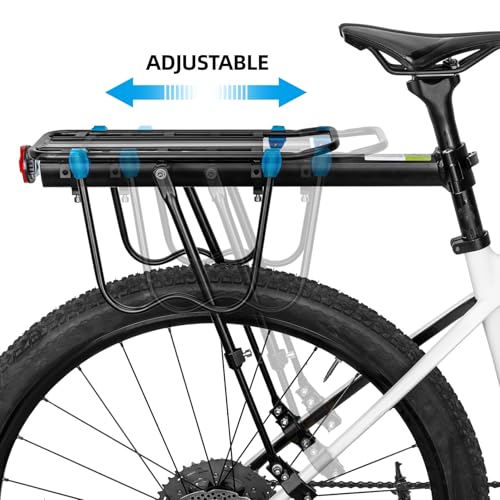 ROCKBROS Rear Bike Rack Quick Release Cargo Rack for Luggage - Black & Blue