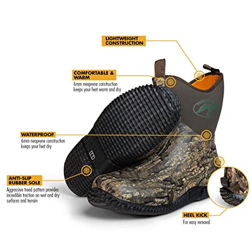 Men’s Camouflage Waterproof Hunting Ankle Boots - Canteen/Realtree Timber Variation