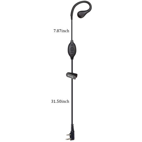 Retevis RT22 Walkie Talkie Earpiece with Mic, 2 Pin, for RT22 RT68 RT21 H-777 RT27 RT68H RT15, Compatible with Pxton Baofeng BF-888S BF-T26 Kenwood Two Way Radio, Two Way Radio Earpiece(6 Pack)