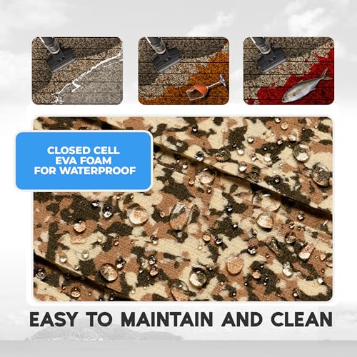 Focean Camo Marine EVA Foam Boat Flooring 94x23 Inch, Non-Slip Decking for Boat & RV, Stripe-Camo Brown