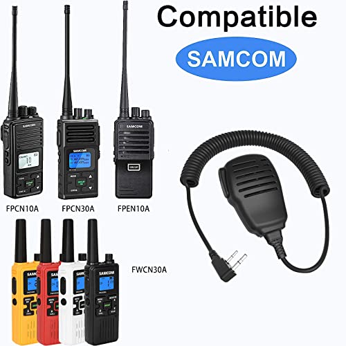 2 Pin K Type Shoulder Speaker Microphone 6 Pack for Radio Communication