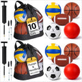 10-Piece Multi-Sport Ball Set with Mesh Carry Bag - Assorted Sports Balls for Outdoor & Indoor Play