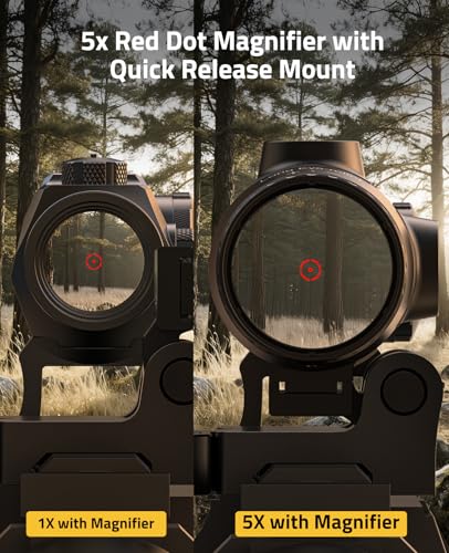 CVLIFE Solar & 5X Magnifier Combo for Rifles