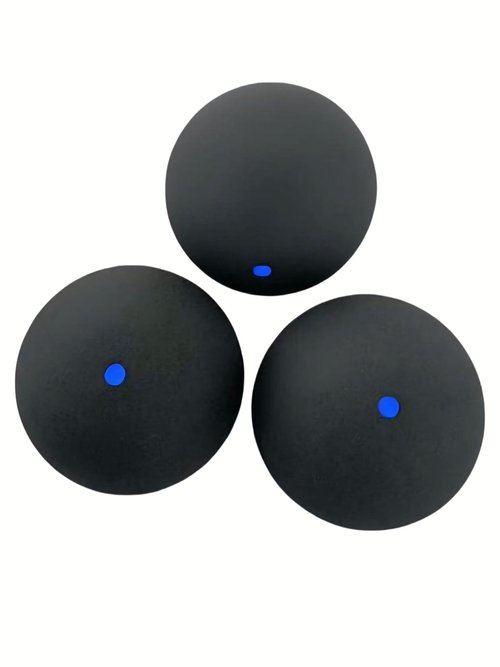 VisnzvLux 3 Pieces Blue Dot Squash Ball Custom Logo Professional high Elasticity Resistant to Play for Training and Practice