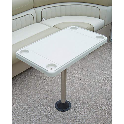 28x16x26 Inch Off-White Marine Rectangular Table Kit - Boat Accessory