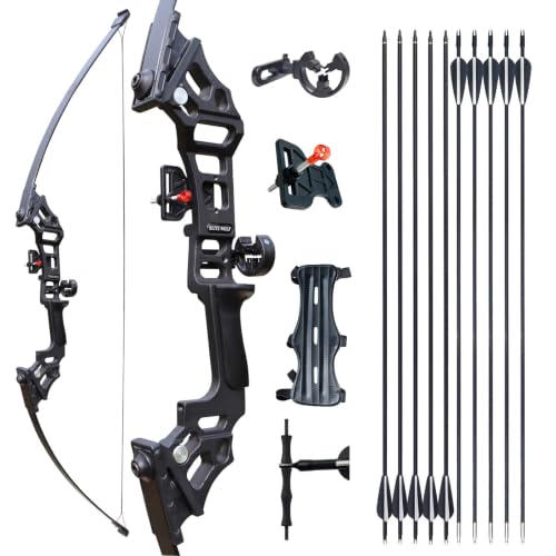 IS-TONGTU 40 lbs Takedown Recurve Bow Set for Adults & Youth Outdoor Hunting
