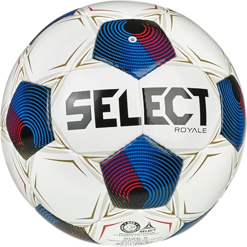 Select Royale Soccer Ball White Blue Red V25 - Durable Match & Training Ball