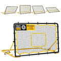JOLORLY 5.5x4 ft Adjustable Soccer Rebounder Net for Skills Training, Portable & Foldable