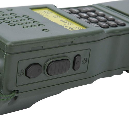 Lwuey Dummy Radio Case Model, Talkie Model Shell Faux Walkie Scope No Real Function Durable Plastic Removable Headset Connector 2 Way Fitted Inside Cosplay Prop for Home Camping Outdoor Game Green
