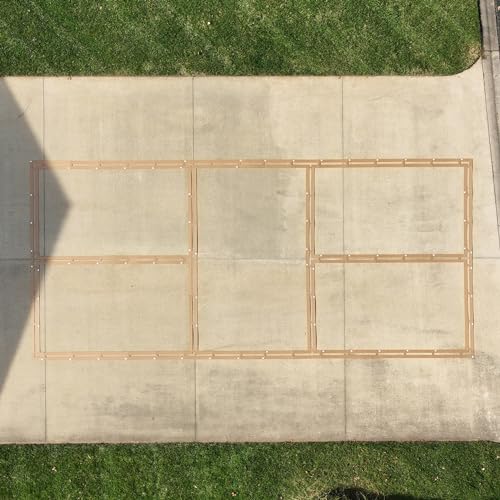 Pickleball Court Marking Kit for Driveway & Backyard - Regulation-Size Stencil & Paint Set
