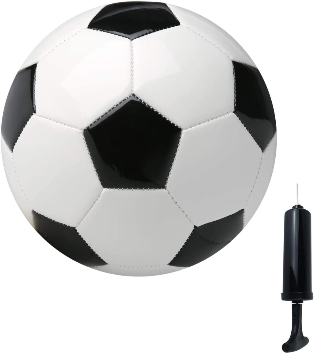 Skiennix Soccer Ball - Size 2, 3, 4, 5 | Classic White & Black - Durable PU for Youth Training & Games