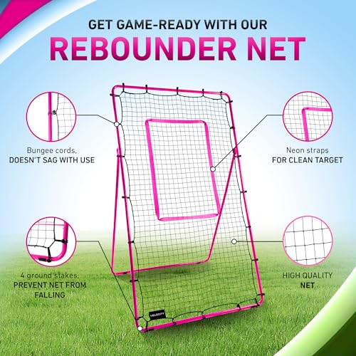 Velocity 7x4 ft Volleyball Rebounder Net with Adjustable Angles & Steel Frame
