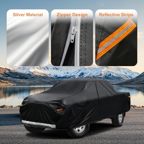 Kayme Heavy Duty Truck Cover for Dodge Ram 1500 Crew Cab Short Bed (2009-2025) PE-Black