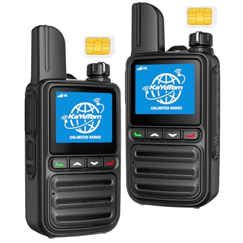 KAYOTOM 2-Pack Long Range Walkie Talkies with 4G LTE SIM | Unlimited Nationwide Coverage, 5000+ Miles, Push-to-Talk, Noise Cancellation