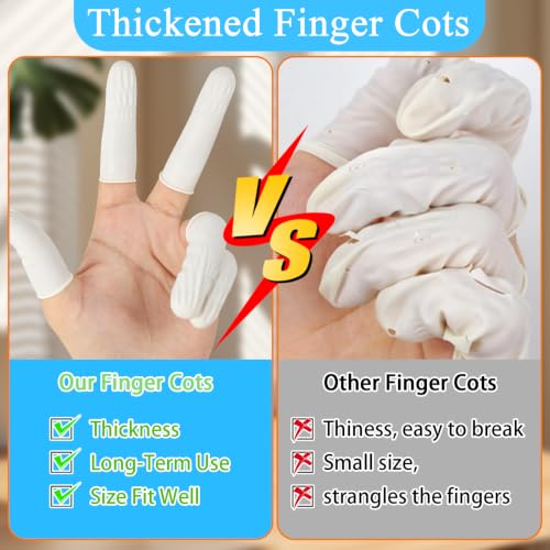 ONLYFU 3000Pcs Latex Finger Cots Disposable Finger Protectors - Anti-Static Medium