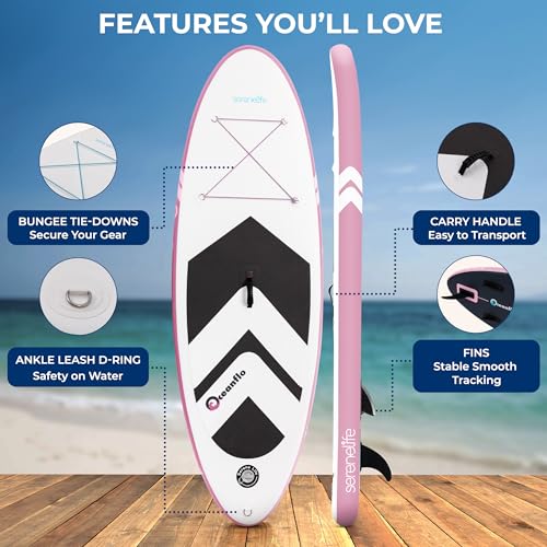 Kids Inflatable Stand Up Paddle Board 7'9" with Pump & Backpack - Stable Youth SUP for Lakes & Rivers