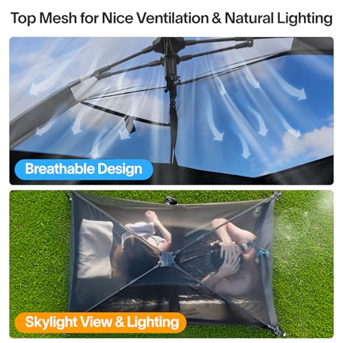 EighteenTek Black 83" x 47" x 78" Pop-Up Shower Tent with Hub & Floor, Portable Privacy Shelter