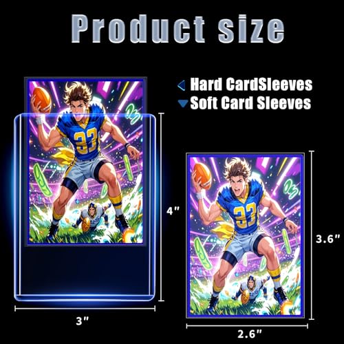 TRUGQ 1000 Hard Card Top Loaders + 1000 Soft Sleeves - 3x4 Inch Card Protectors (Variation of THIS listing)