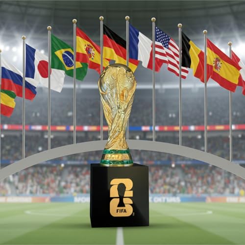 Wagon International Official 2026 FIFA World Cup Trophy Replica - 5.9 Inch Collector’s Item with Acrylic Base, Premium Zinc Alloy