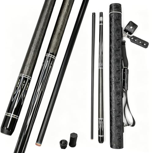 Yautja 3D Black Carved Pool Cue 58" 19oz Fiberglass Canadian Maple Case
