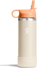 Hydro Flask Kids Water Bottle - Insulated Stainless Steel with Straw Cap | 18 Oz Coconut