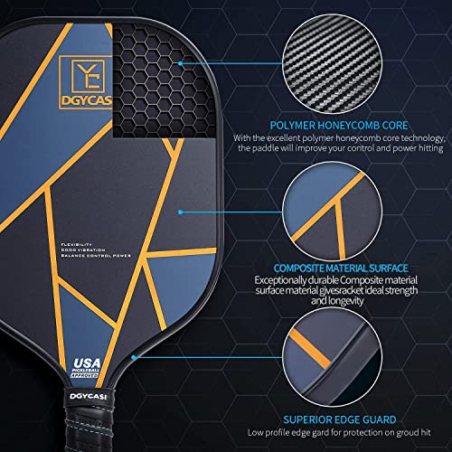 Blue YC DGYCASI Pickleball Set of 4 Paddles & Accessories - USAPA Approved