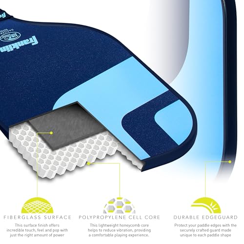 Franklin Sports Dagger Fiberglass Pickleball Paddle Set with 4 Official USAPA Balls