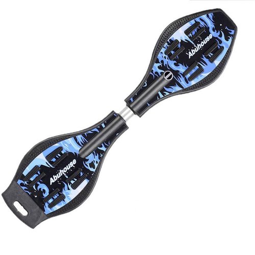 Simcat Caster Board, Skateboard with 360-degree Casters and Illuminating Wheels, Lightweight Durable Twistboard for Kids, Teenagers and Adults (A)