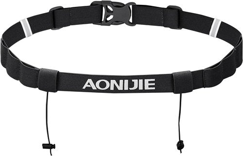 Azarxis Race Number Bib Belt - Adjustable Elastic Webbing with 6 Storage Loops for Runners | Men & Women