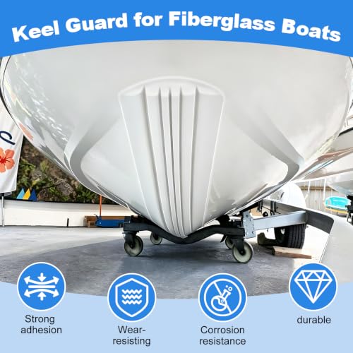 7FT Boat Keel Guard for Fiberglass & Aluminum Hulls Self-Adhesive Corrosion-Resistant