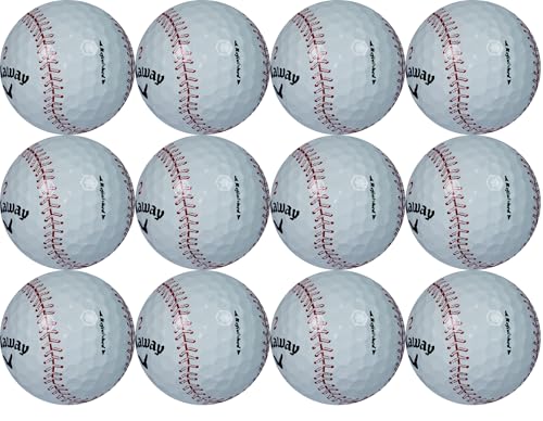 Refinished Baseball Style Golf Balls - Callaway Chrome Soft, 12 Pack