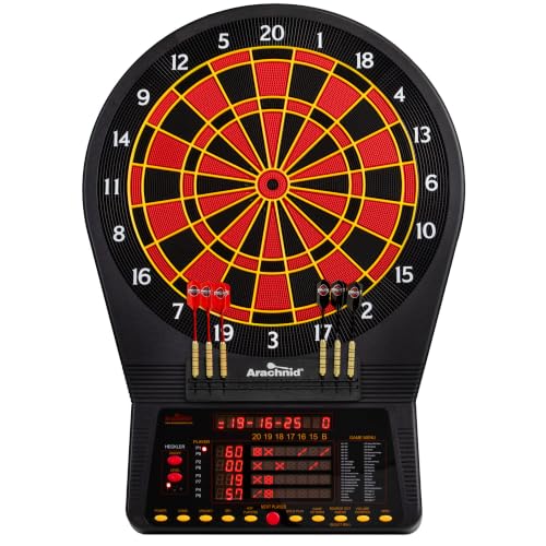 Arachnid Cricket Pro 800 Electronic Dartboard - 15.5" Regulation Size, 40 Games, 179 Variations