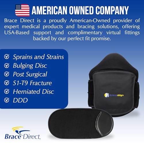 Brace Align VertebrAlign LSO Back Brace for Herniated Disc Relief Black, Universal Fit