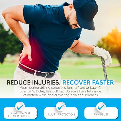 Golf Huggy Back Brace - Lower Back Support, Breathable, Medium Fit - Discreet Under Clothes