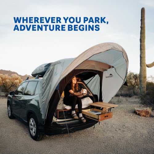 SUV Tailgate Tent with Awning for Small to Large SUVs - Easy 5-Minute Setup - Privacy Shelter & Sun Protection - Small to Mid-Size CUVs & SUVs