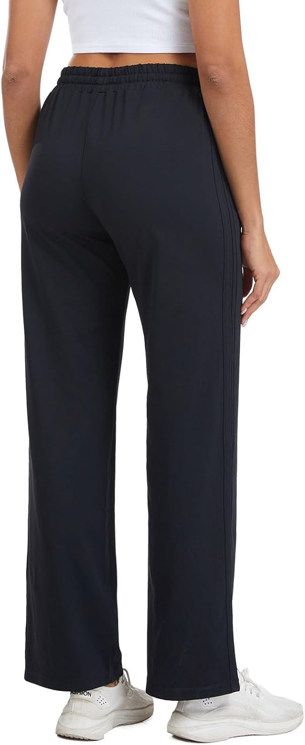 Skiennix Women's Track Pants - Loose Straight Leg Sweatpants with Zipper Pockets | Available in 28/30/32/34 Inseam