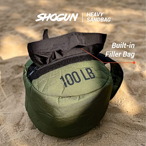 Shogun 100 LB Heavy Duty Adjustable Workout Sandbag - Green for Cross Training & Strongman Exercises