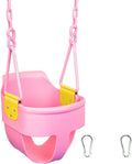 Squirrel Products Premium High Back Toddler Swing Seat - Easy Install with Finger Grip - Pink