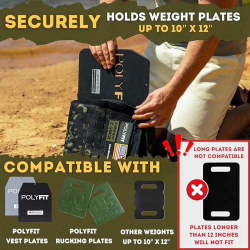 Polyfit Rucking Backpack 2.0 Black - Side-Loading Weight Plate Pack