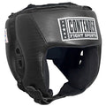 Small Black Boxing Headgear - Contender Fight Sports Competition Headgear without Cheeks, USA Approved