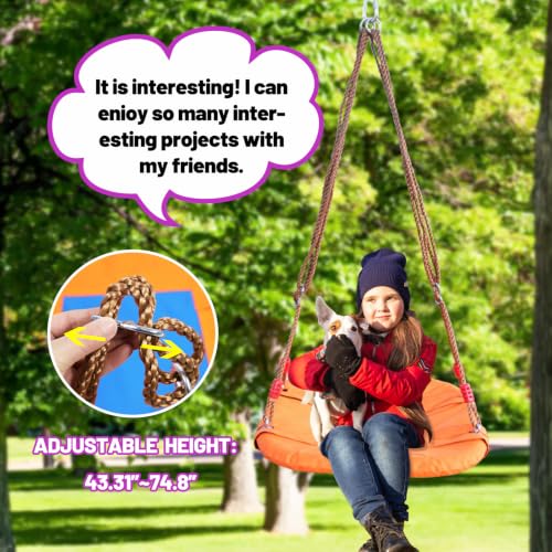 Kids Ninja Warrior Obstacle Course with 2x56ft Slackline & Purple Accessories - Outdoor Play Set