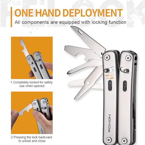 Roxon S804 Modular Multi-Tool with 9 Interchangeable Functions for EDC & Outdoor Use