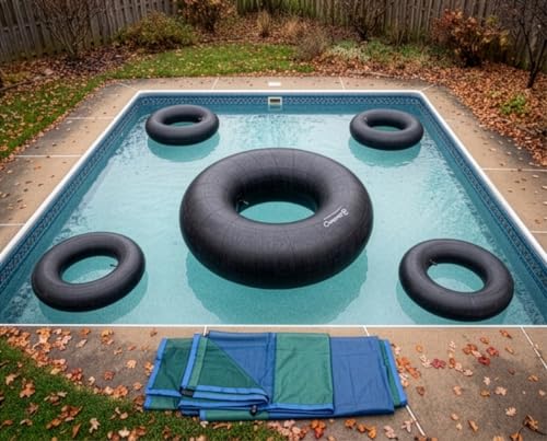 60-Inch Heavy Duty Rubber Inner Tube for Snow Sledding Water Floating Pool Closing