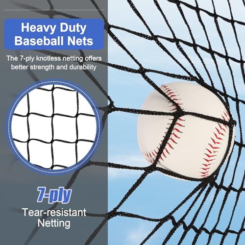 Black 6x6 Baseball Softball Practice Net with Tee, Dummy & Carry Bag