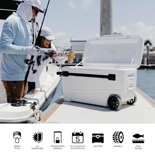 Igloo Maxcold Glide 110Qt Wheeled Cooler - White 168-Can Insulated Ice Chest