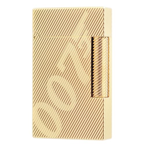 Gold 007 Style Brass Lighter with Crisp Ping Sound - Luxurious Gift-Ready